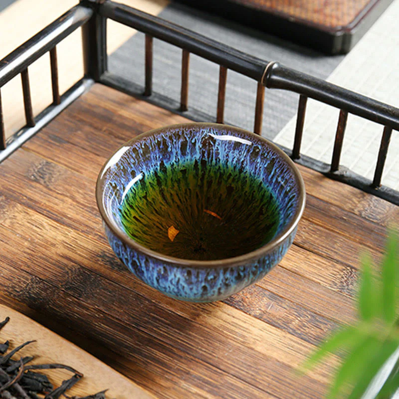 Buddha Stones Tazza da tè in ceramica multicolore Tazza da tè Ocean Wave - Image 3