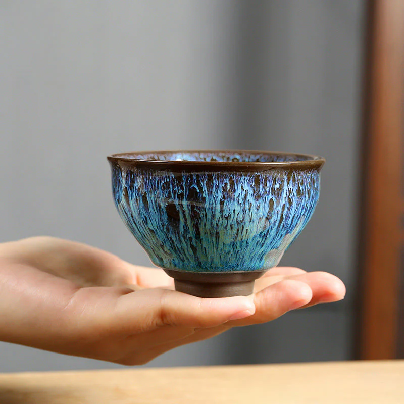 Buddha Stones Tazza da tè in ceramica multicolore Tazza da tè Ocean Wave - Image 5