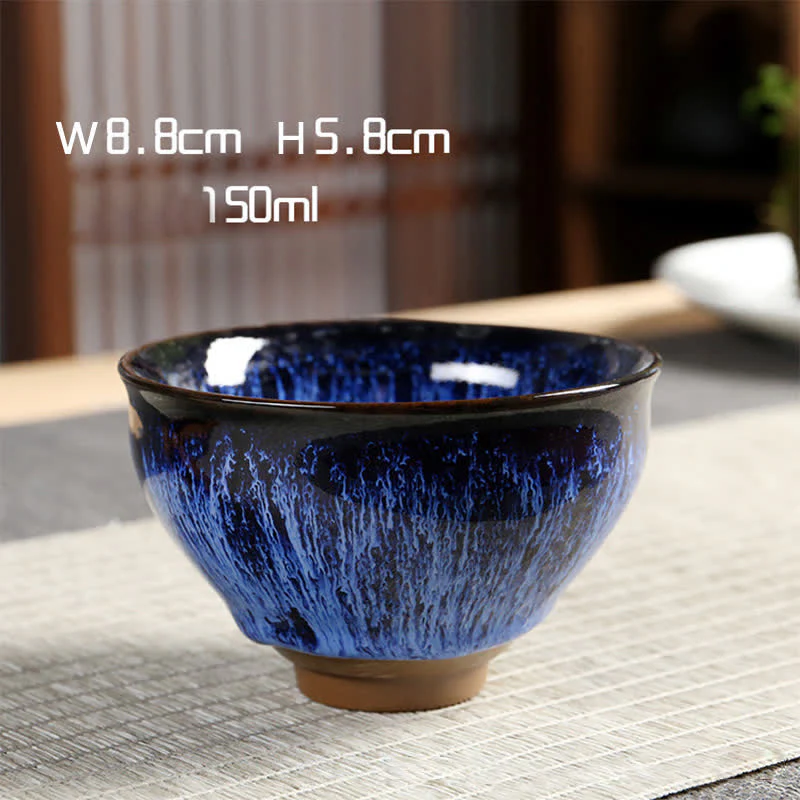 Buddha Stones Tazza da tè in ceramica multicolore Tazza da tè Ocean Wave - Image 9