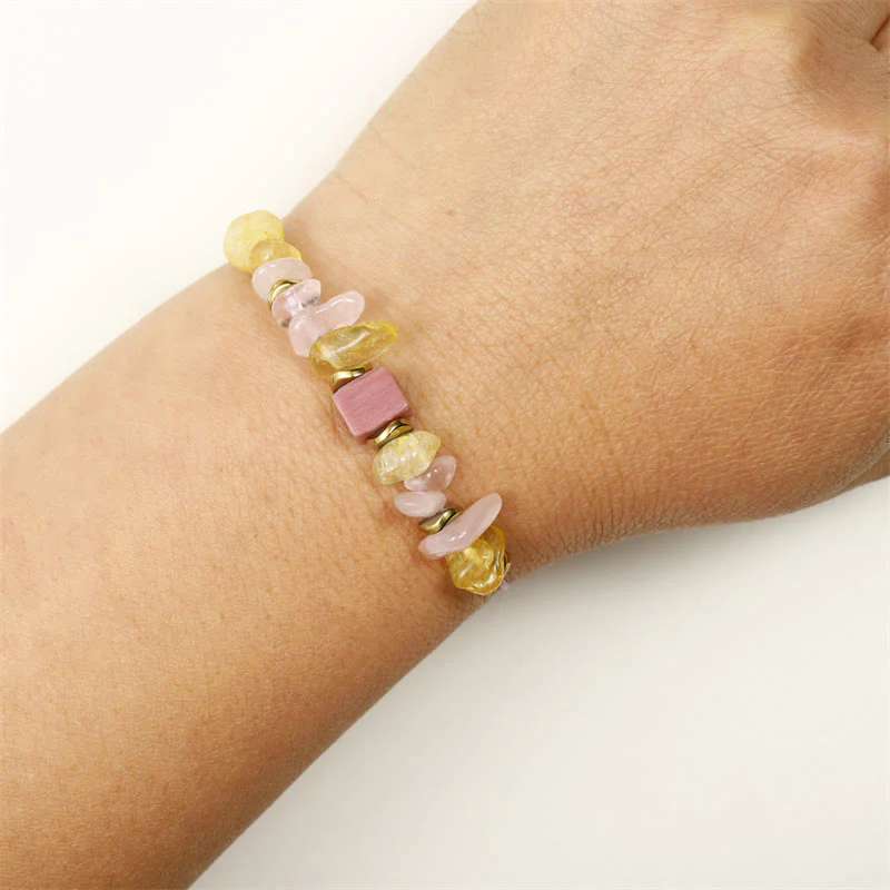 Buddha Stones Thank You Quarzo Rosa Citrino Rodonite Passionale - Image 10