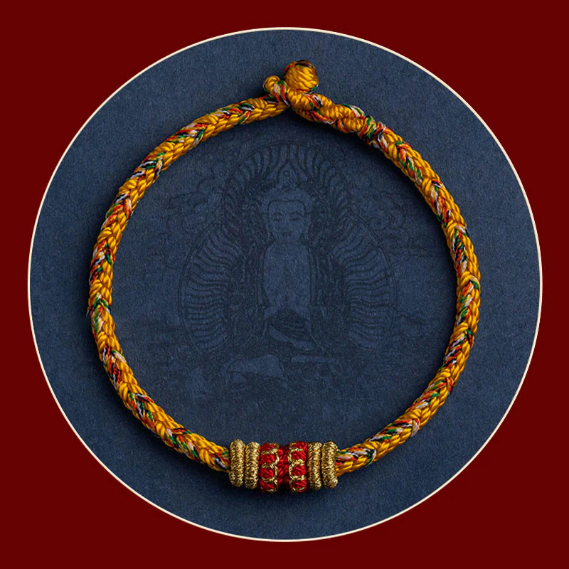 Buddha Stones Tibet Fatto a mano Zodiaco cinese Buddha natale Fortuna Forza Braccialetto di corda intrecciata - Image 25