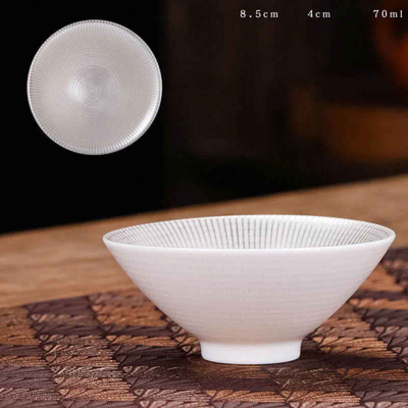 Buddha Stones Tibet Modello Fu Carattere Tazza da tè in ceramica argento dorato Tazze da tè Kung Fu 55 ml - Image 10
