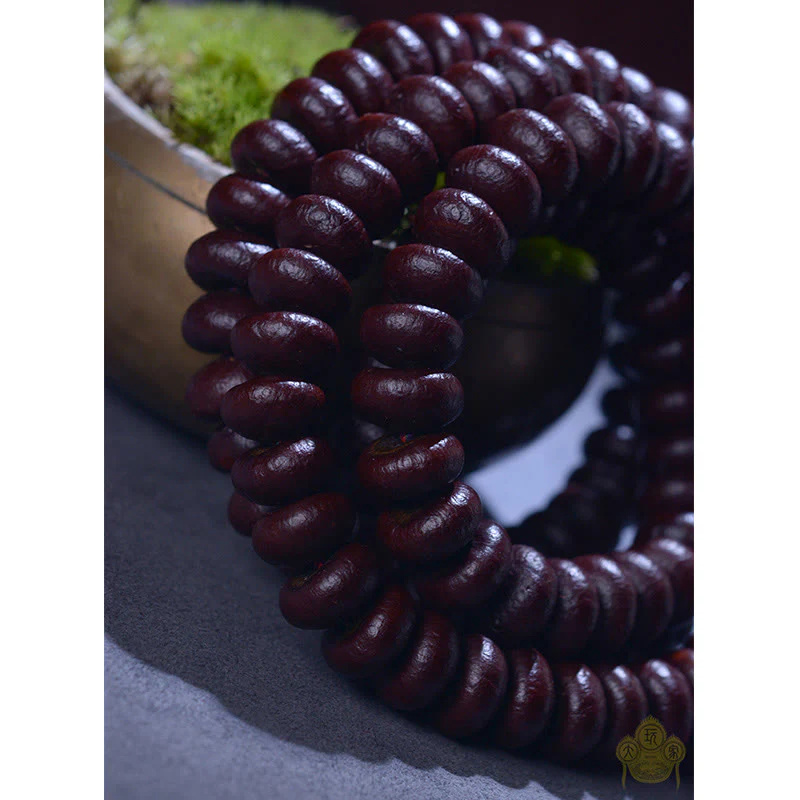 Buddha Stones Tibet naturale 108 Mala Beads Purple Bodhi Seed Bracciale della ricchezza - Image 11