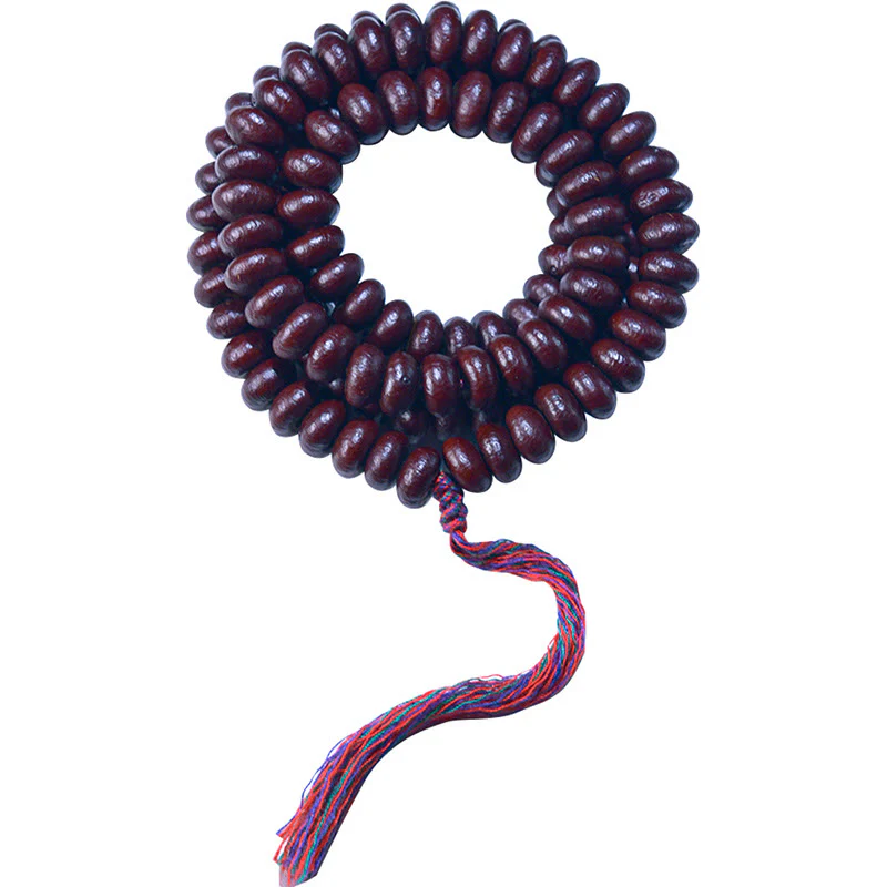 Buddha Stones Tibet naturale 108 Mala Beads Purple Bodhi Seed Bracciale della ricchezza - Image 12