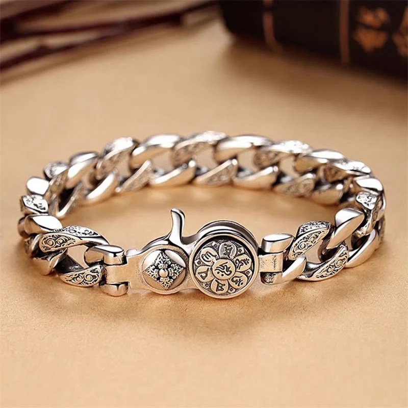 Buddha Stones Tibet Om Mani Padme Hum Doppio Dorje Vajra Bracciale Creatività