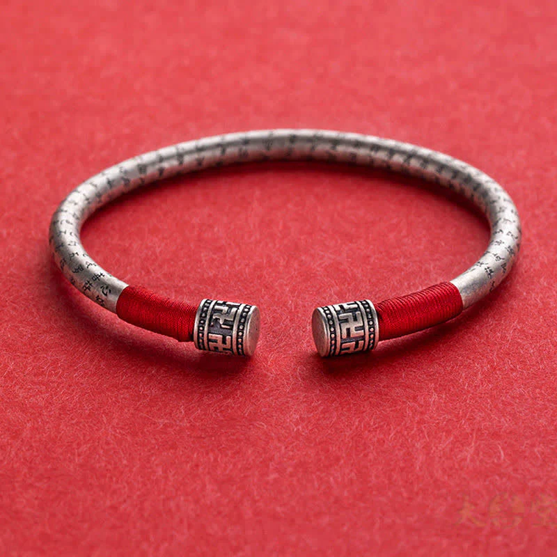 Buddha Stones Tibet Om Mani Padme Hum Fortuna Braccialetto di corda rossa - Image 8
