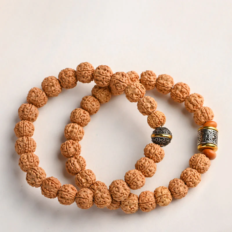 Buddha Stones Tibet Rudraksha Bodhi Seme Ricchezza Auspicio Bracciale