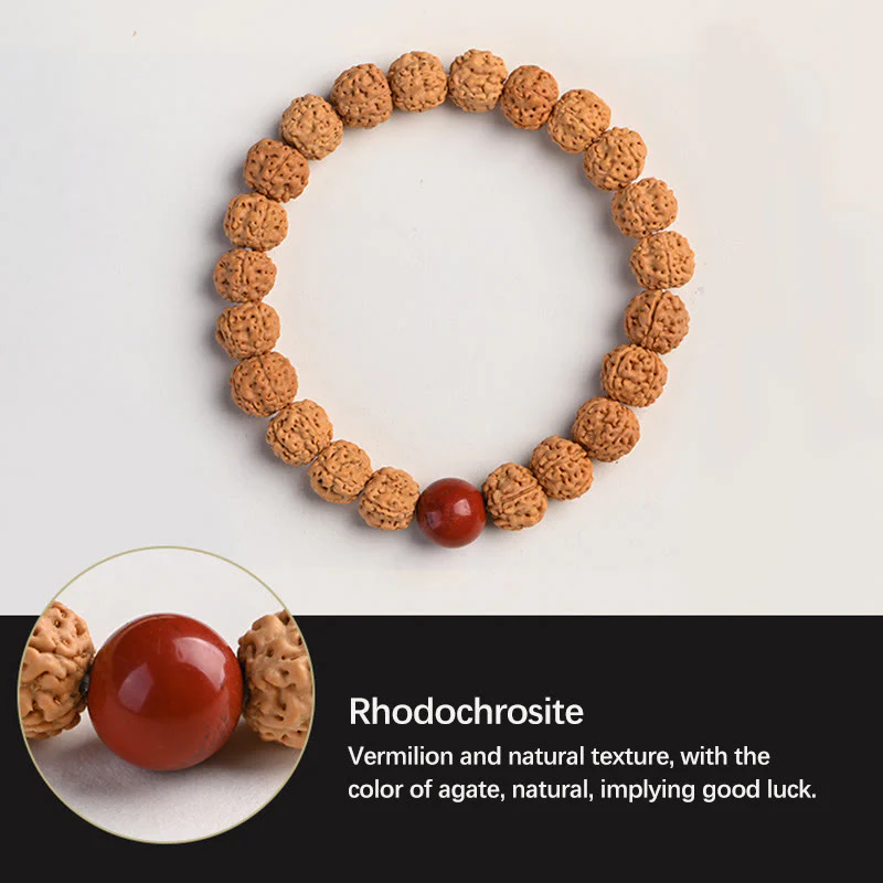 Buddha Stones Tibet Rudraksha Bodhi Seme Ricchezza Auspicio Bracciale - Image 14
