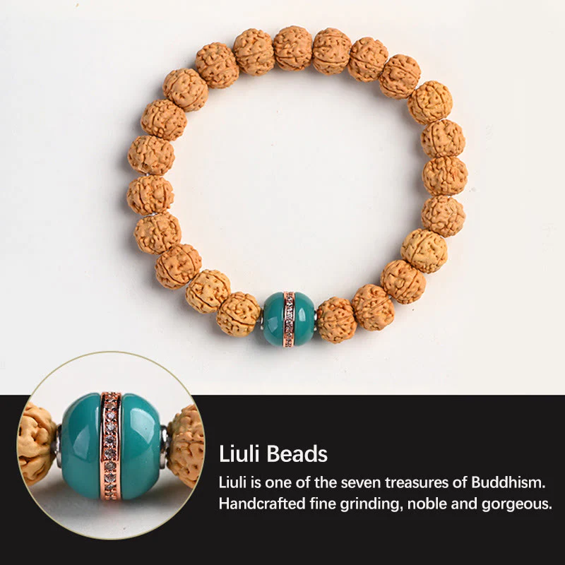 Buddha Stones Tibet Rudraksha Bodhi Seme Ricchezza Auspicio Bracciale - Image 31
