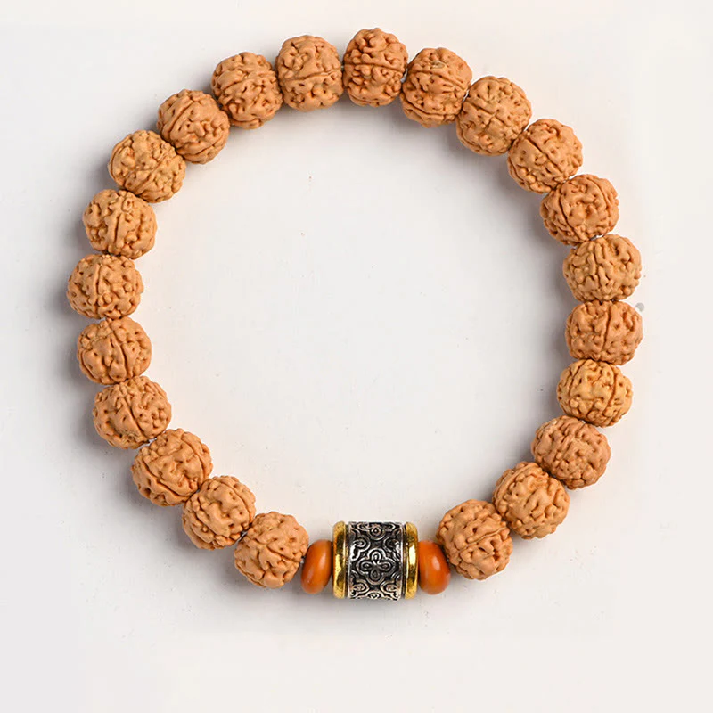 Buddha Stones Tibet Rudraksha Bodhi Seme Ricchezza Auspicio Bracciale - Image 6