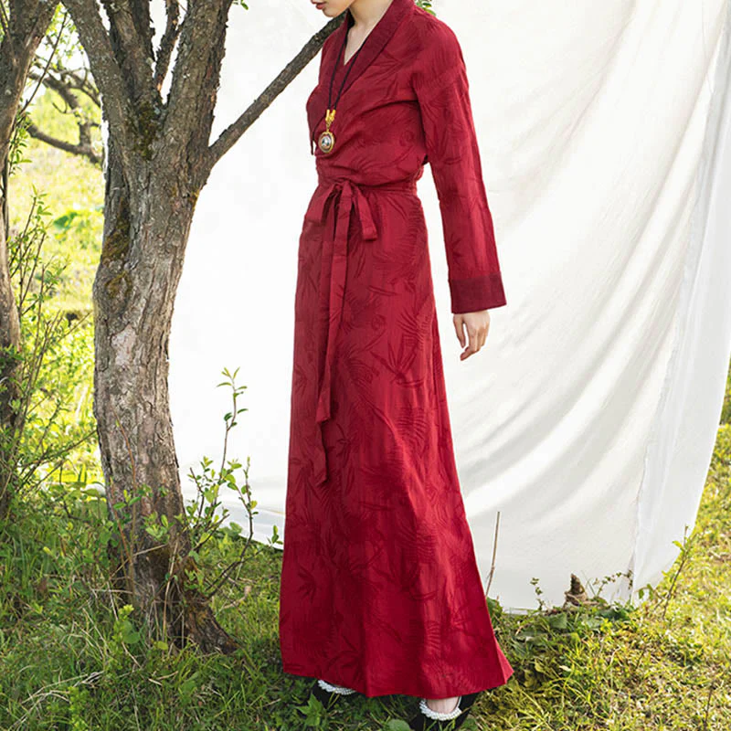 Buddha Stones Tibetan Dress Clothing Lhasa Abito lungo avvolgente Maxi abito Abbigliamento donna - Image 13