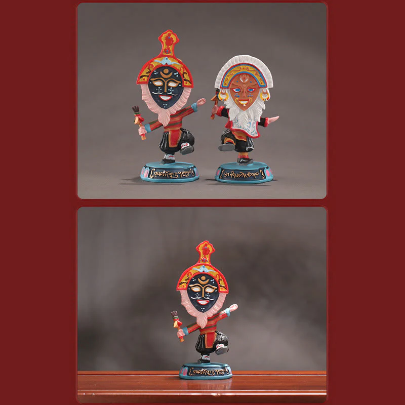 Buddha Stones Tibetan Opera Maschera Viso Marionetta Casa Ufficio Auto Decorazione Ornamento - Image 6
