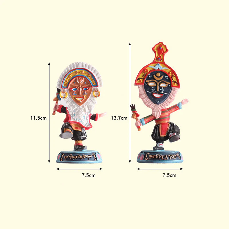 Buddha Stones Tibetan Opera Maschera Viso Marionetta Casa Ufficio Auto Decorazione Ornamento - Image 7