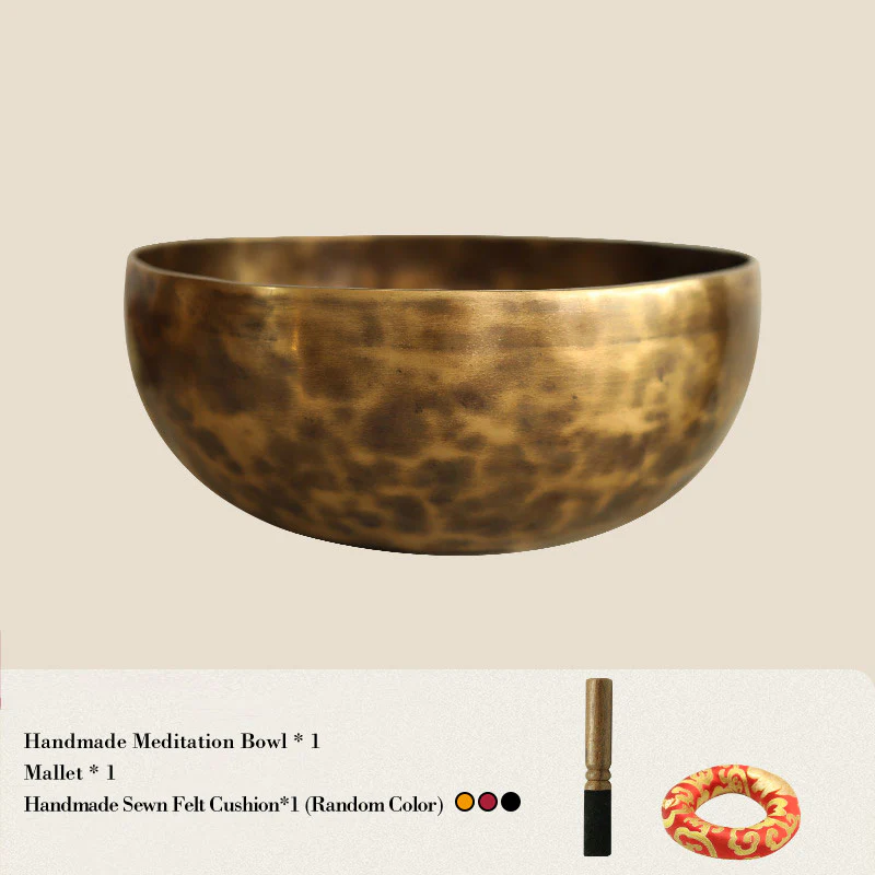 Buddha Stones Tibetan Sound Bowl Artigianale per Guarigione e Meditazione Set di Campane Tibetane per Canto ad Energia Positiva - Image 3