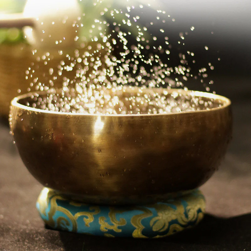 Buddha Stones Tibetan Sound Bowl Artigianale per Guarigione e Meditazione Set di Campane Tibetane per Canto ad Energia Positiva - Image 9