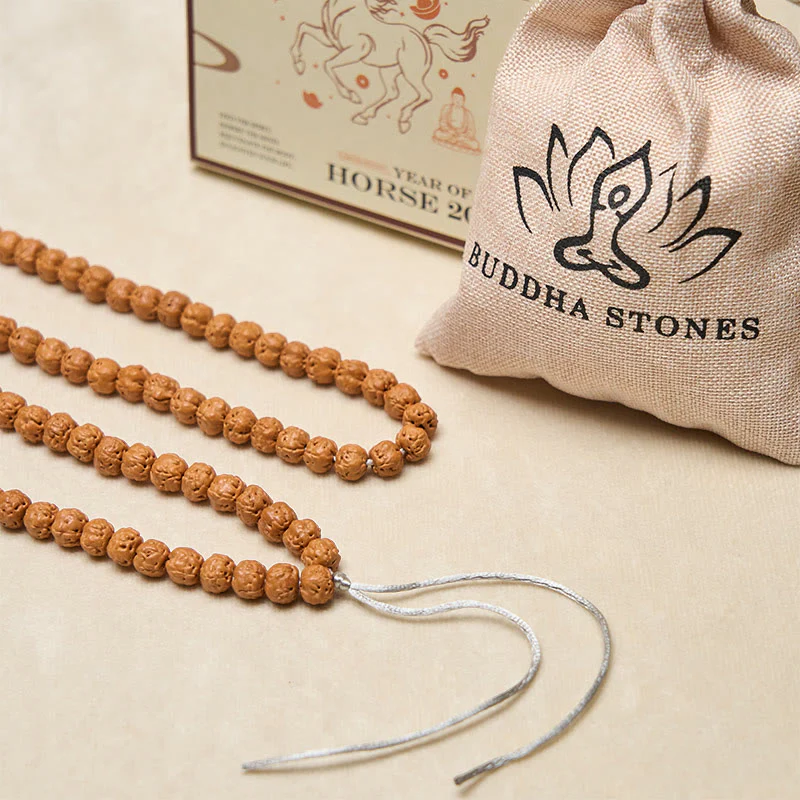 Buddha Stones Tibetano 108 Perle Bodhi Seed Ricchezza Auspicio Mala - Image 7