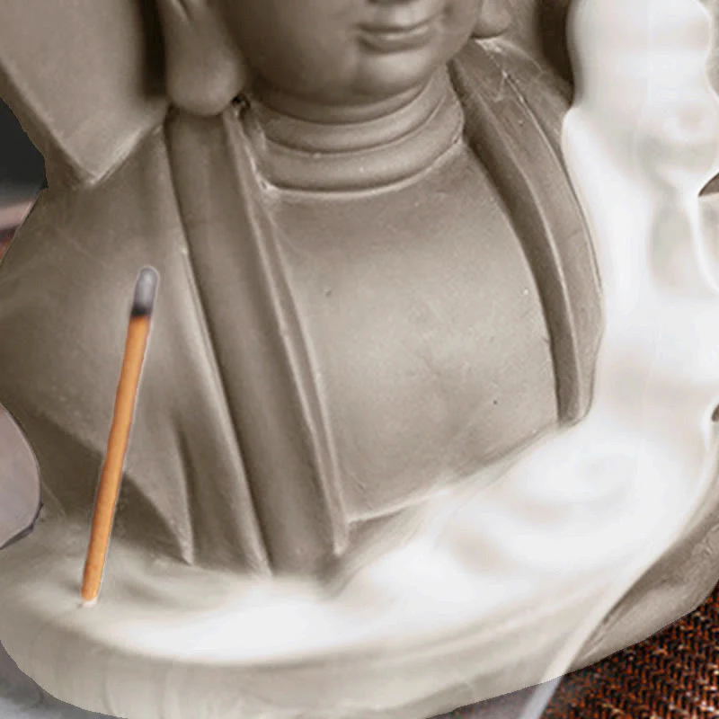 Buddha Stones Tibetano Avalokitesvara Buddha Loto Guarigione Fontana di fumo a riflusso Bruciatore di incenso - Image 20