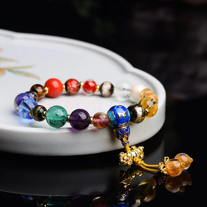 Buddha Stones Tibetano Incenso Colorato Cenere Perline di Vetro Liuli Om Mani Padme Hum Dorje Vajra 18 Perline Polso Mala - Image 11