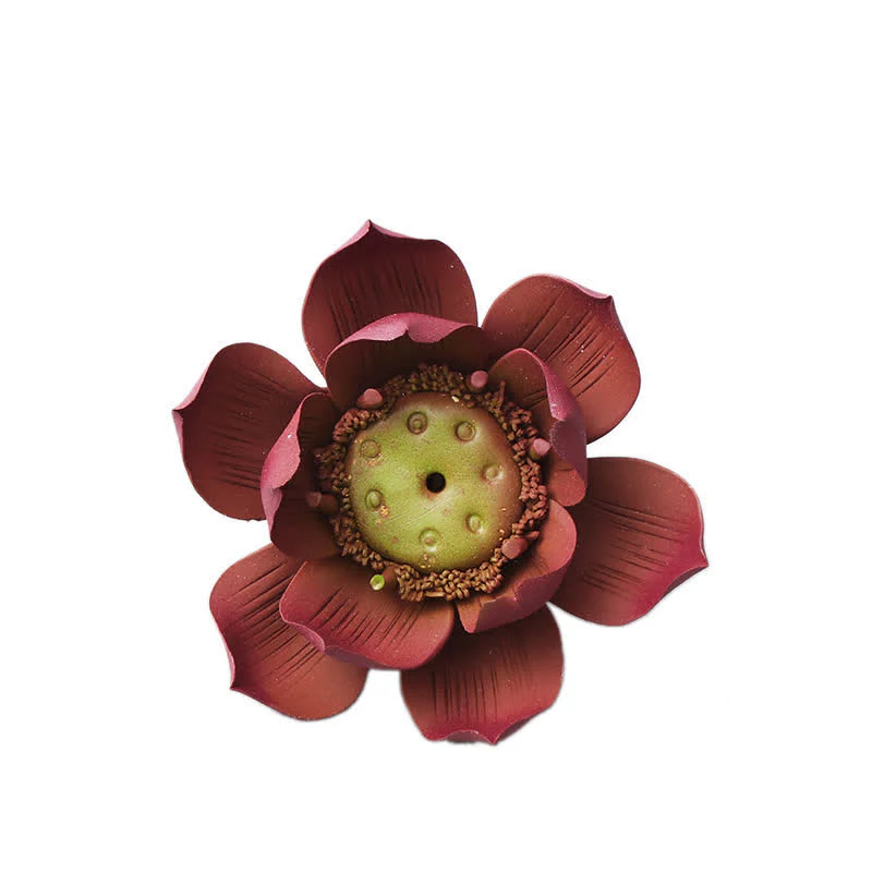 Buddha Stones Tibetano Lotus Pace Positiva Bruciatore di Incenso Decorazione - Image 12