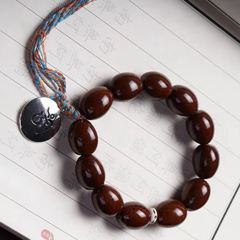 Buddha Stones Tibetano Naturale Viola Oro Ratto OM Zodiaco Cinese Nove Palazzi Otto Diagrammi Ciondolo Ricchezza Bracciale - Image 4