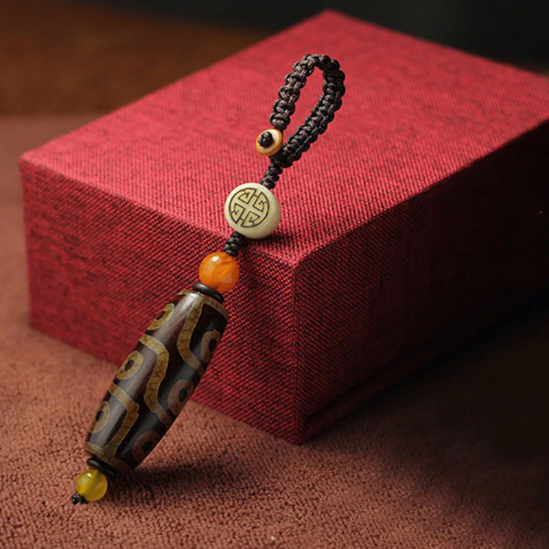 Buddha Stones Tibetano Nove Occhi Dzi Bead Decorazione della Ricchezza - Image 4