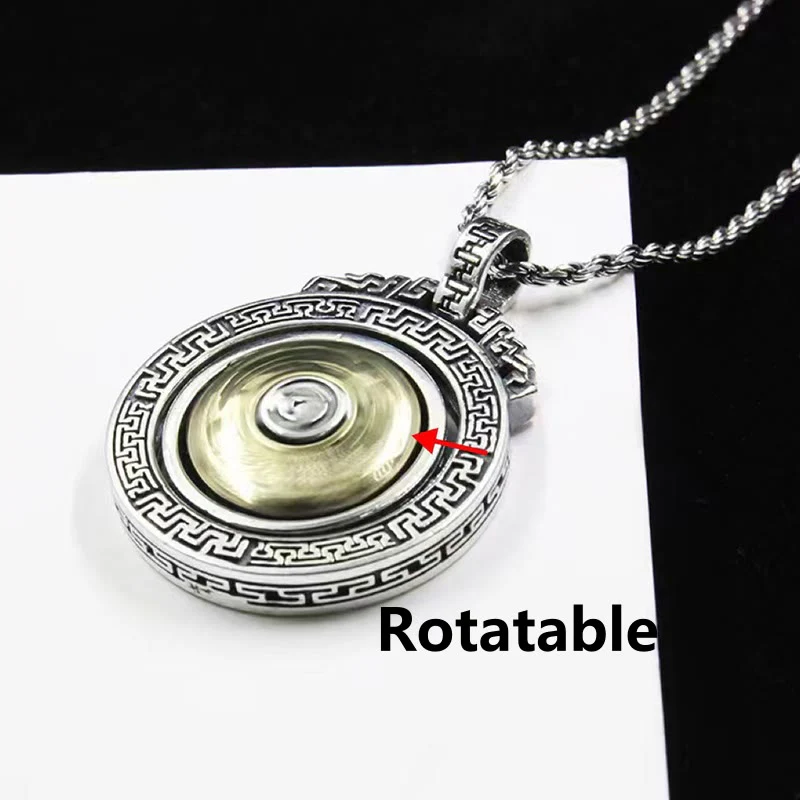 Buddha Stones Tibetano Om Mani Padme Hum Doppio Dorje Vajra Rotante Purezza Collana Pendente Pace - Image 4