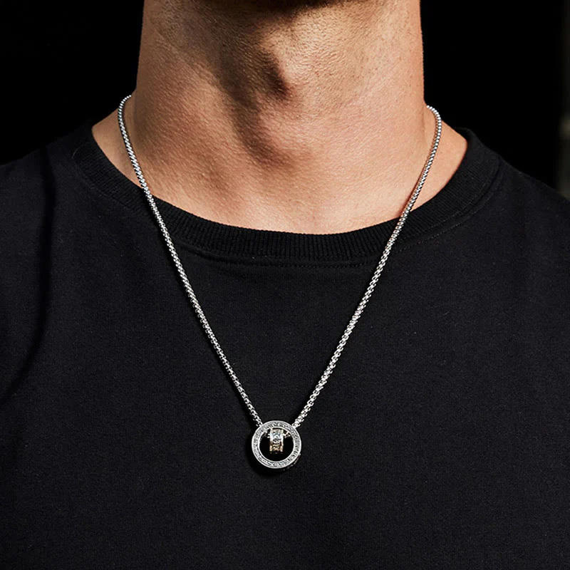 Buddha Stones Tibetano Om Mani Padme Hum Intagliato Pace Purezza Catena Collana Pendente - Image 12