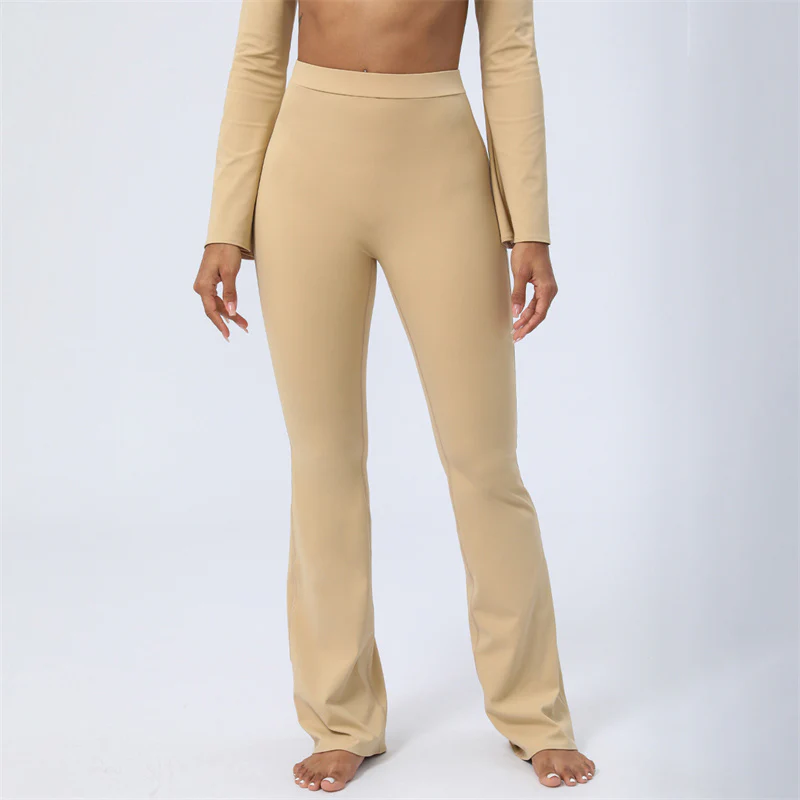 Buddha Stones Top senza spalline a maniche lunghe con reggiseno e pantaloni svasati, completo fitness e yoga - Image 19