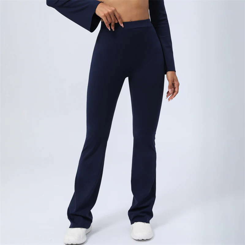 Buddha Stones Top senza spalline a maniche lunghe con reggiseno e pantaloni svasati, completo fitness e yoga - Image 29