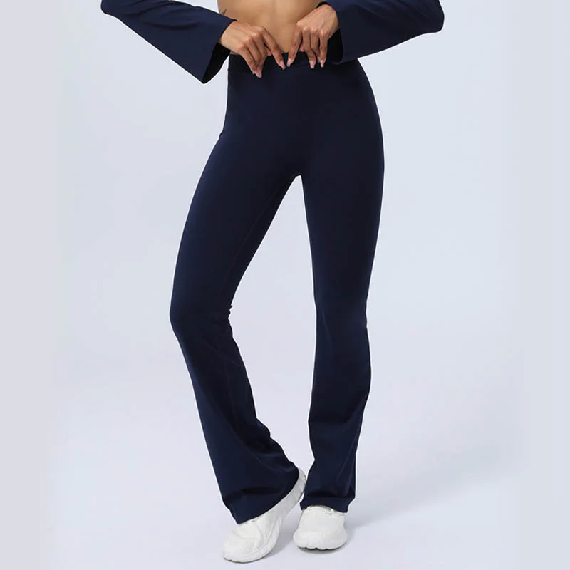 Buddha Stones Top senza spalline a maniche lunghe con reggiseno e pantaloni svasati, completo fitness e yoga - Image 30