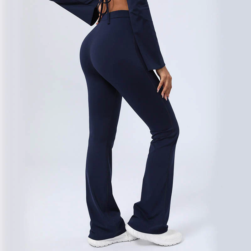 Buddha Stones Top senza spalline a maniche lunghe con reggiseno e pantaloni svasati, completo fitness e yoga - Image 31