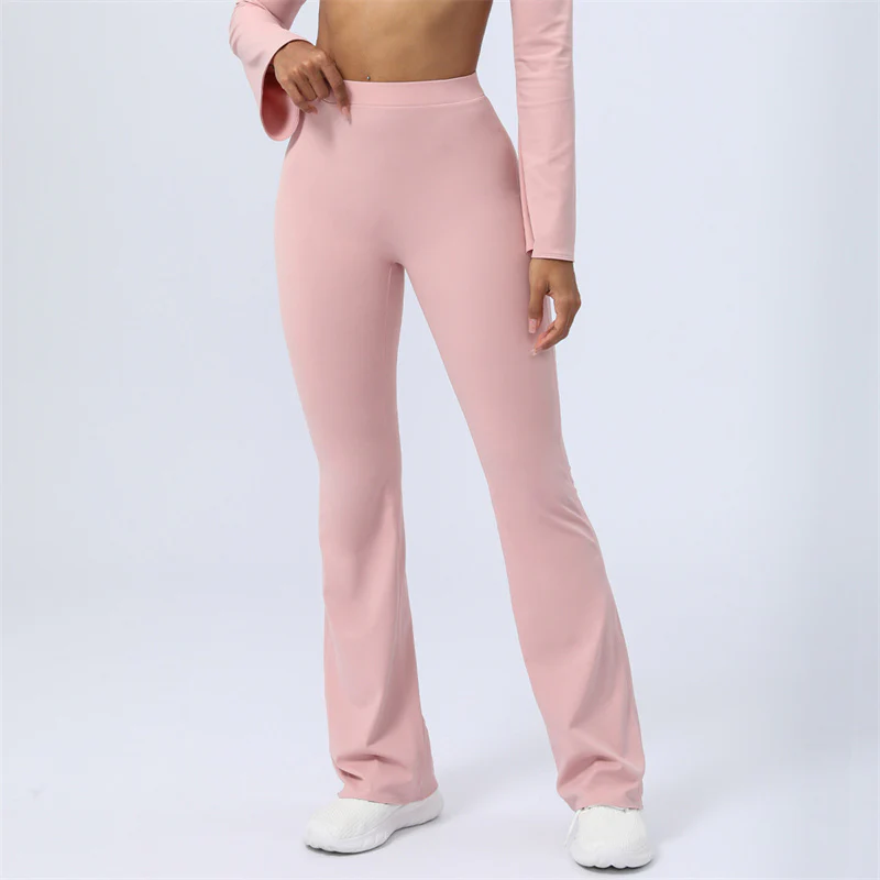 Buddha Stones Top senza spalline a maniche lunghe con reggiseno e pantaloni svasati, completo fitness e yoga - Image 35