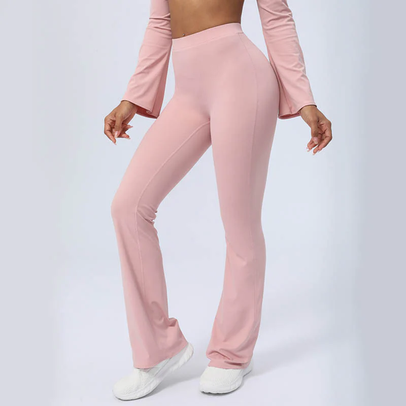 Buddha Stones Top senza spalline a maniche lunghe con reggiseno e pantaloni svasati, completo fitness e yoga - Image 36