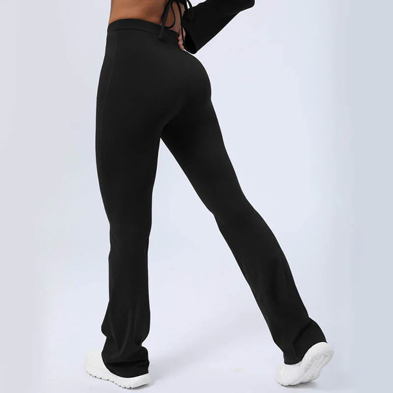 Buddha Stones Top senza spalline a maniche lunghe con reggiseno e pantaloni svasati, completo fitness e yoga - Image 45