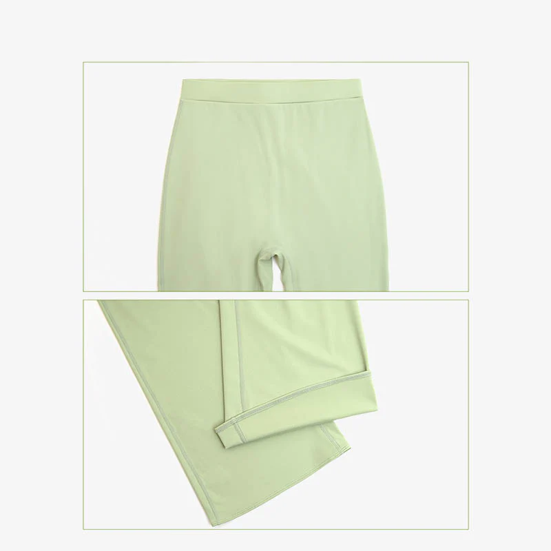 Buddha Stones Top senza spalline a maniche lunghe con reggiseno e pantaloni svasati, completo fitness e yoga - Image 6