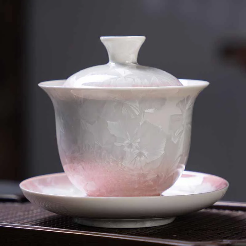 Buddha Stones tradizionale smaltato ceramica Gaiwan Sancai tazza da tè Kung Fu tazza da tè e piattino con coperchio 180ml - Image 12