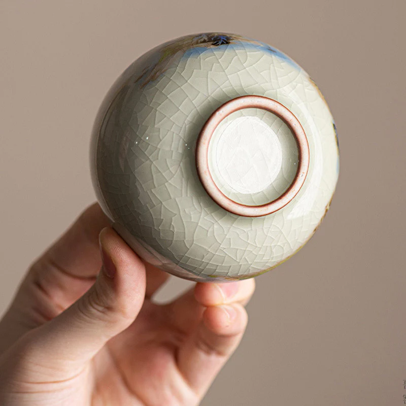 Buddha Stones Un panorama di fiumi e montagne Tazza da tè in ceramica Tazza da tè Kung Fu 150 ml - Image 5