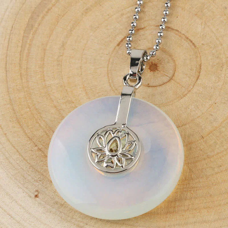 Buddha Stones Vari cristalli Ametista Cristallo rosa Loto Collana pendente curativa - Image 12