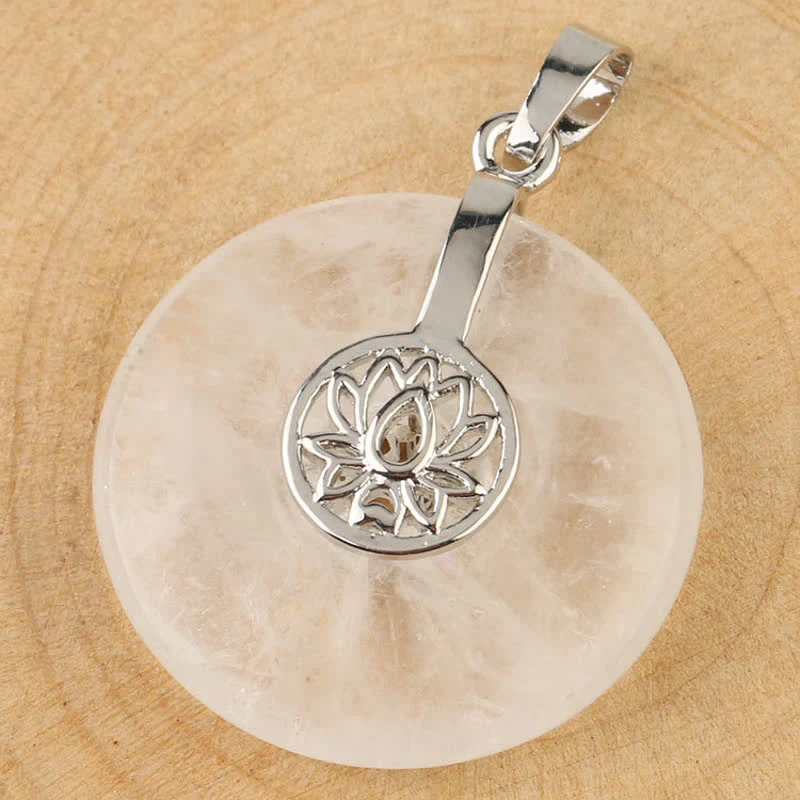Buddha Stones Vari cristalli Ametista Cristallo rosa Loto Collana pendente curativa - Image 22