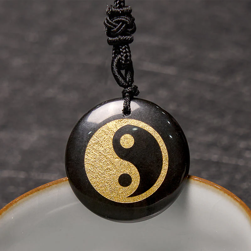 Buddha Stones Vari cristalli Ametista Occhio di tigre Avventurina verde Yin Yang Collana pendente spirituale - Image 12