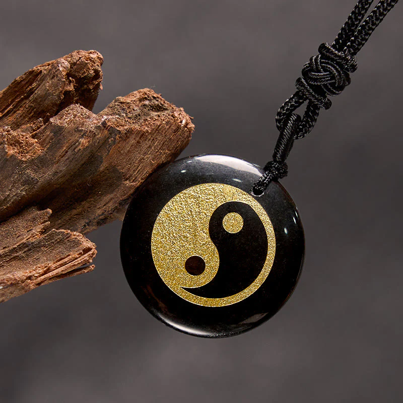 Buddha Stones Vari cristalli Ametista Occhio di tigre Avventurina verde Yin Yang Collana pendente spirituale - Image 13