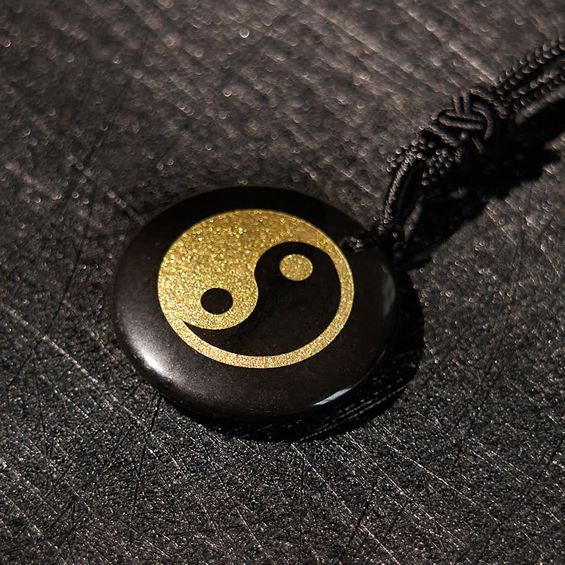 Buddha Stones Vari cristalli Ametista Occhio di tigre Avventurina verde Yin Yang Collana pendente spirituale - Image 15