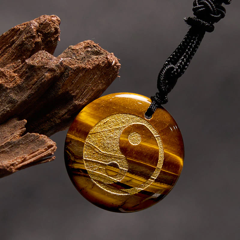 Buddha Stones Vari cristalli Ametista Occhio di tigre Avventurina verde Yin Yang Collana pendente spirituale - Image 19