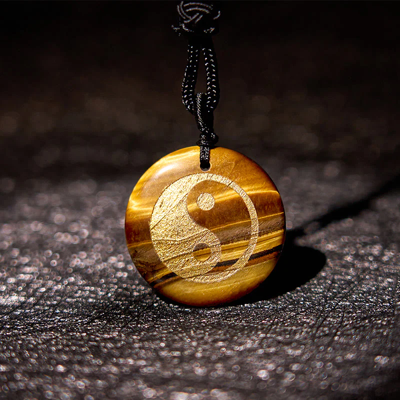 Buddha Stones Vari cristalli Ametista Occhio di tigre Avventurina verde Yin Yang Collana pendente spirituale - Image 20