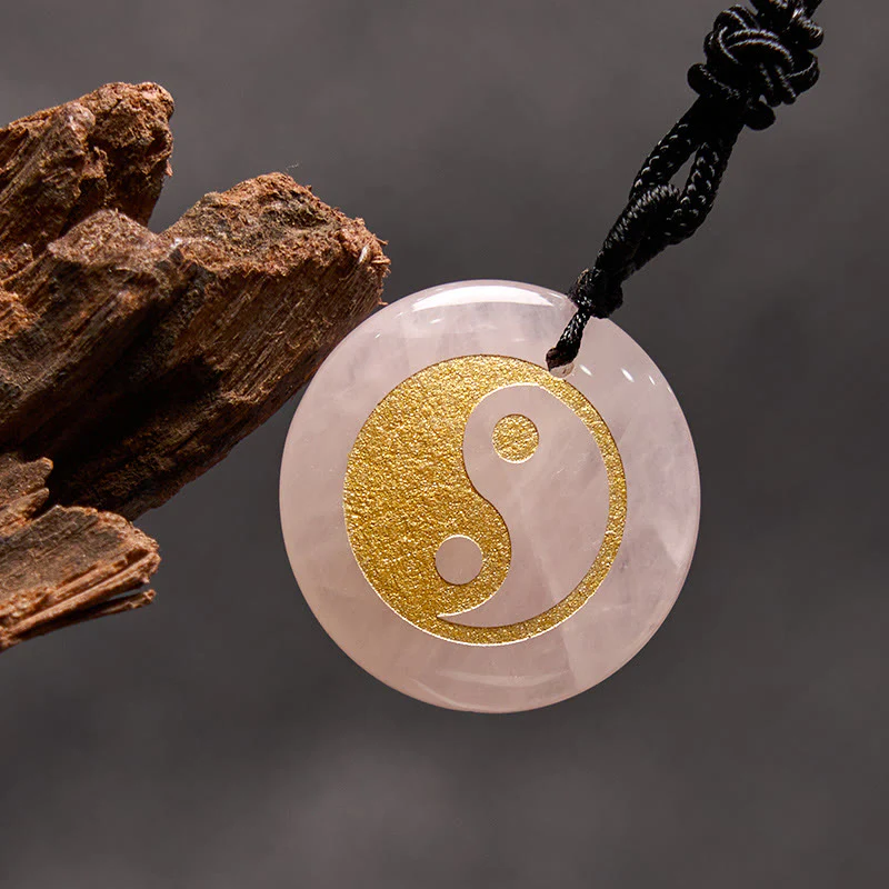 Buddha Stones Vari cristalli Ametista Occhio di tigre Avventurina verde Yin Yang Collana pendente spirituale - Image 25