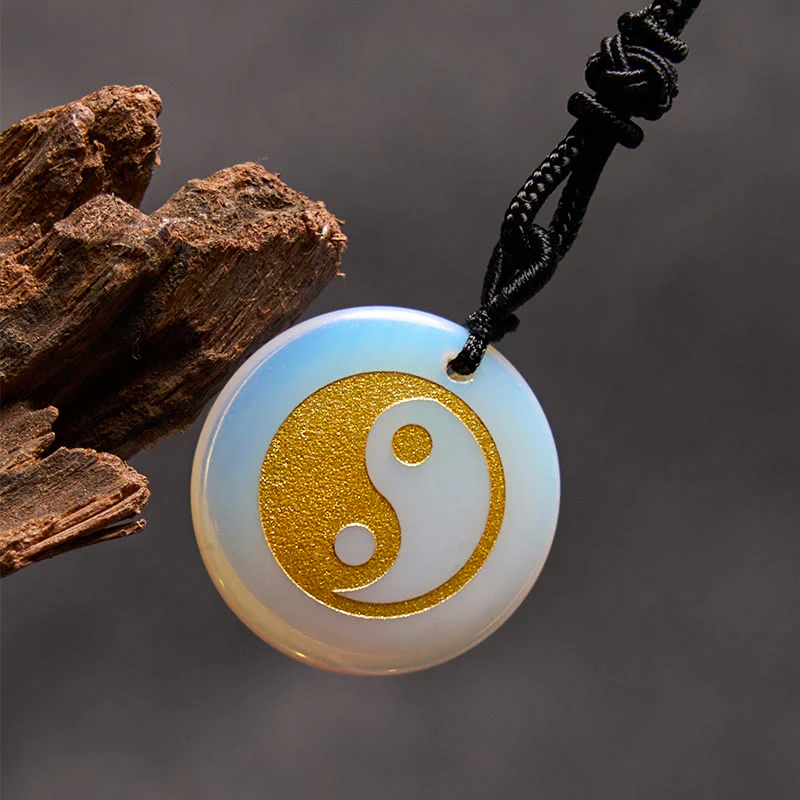 Buddha Stones Vari cristalli Ametista Occhio di tigre Avventurina verde Yin Yang Collana pendente spirituale - Image 31