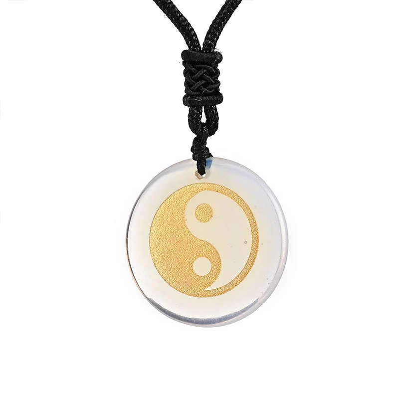 Buddha Stones Vari cristalli Ametista Occhio di tigre Avventurina verde Yin Yang Collana pendente spirituale - Image 35