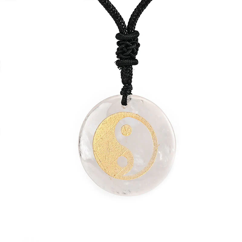 Buddha Stones Vari cristalli Ametista Occhio di tigre Avventurina verde Yin Yang Collana pendente spirituale - Image 51