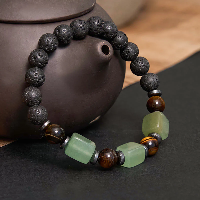 Buddha Stones Vari Cristalli Pietra lavica Bracciale Calma - Image 20