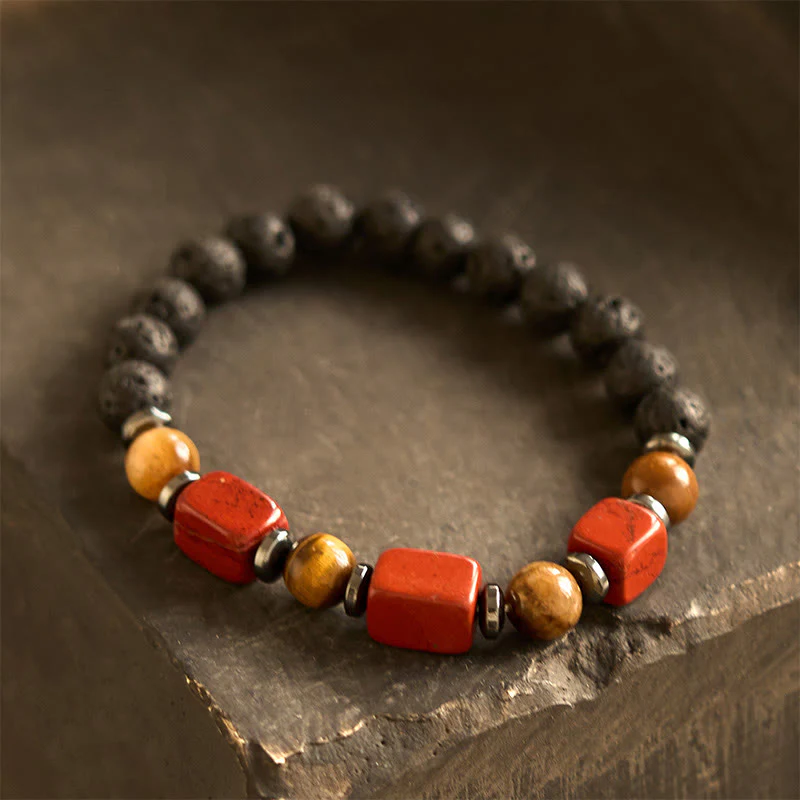 Buddha Stones Vari Cristalli Pietra lavica Bracciale Calma - Image 29